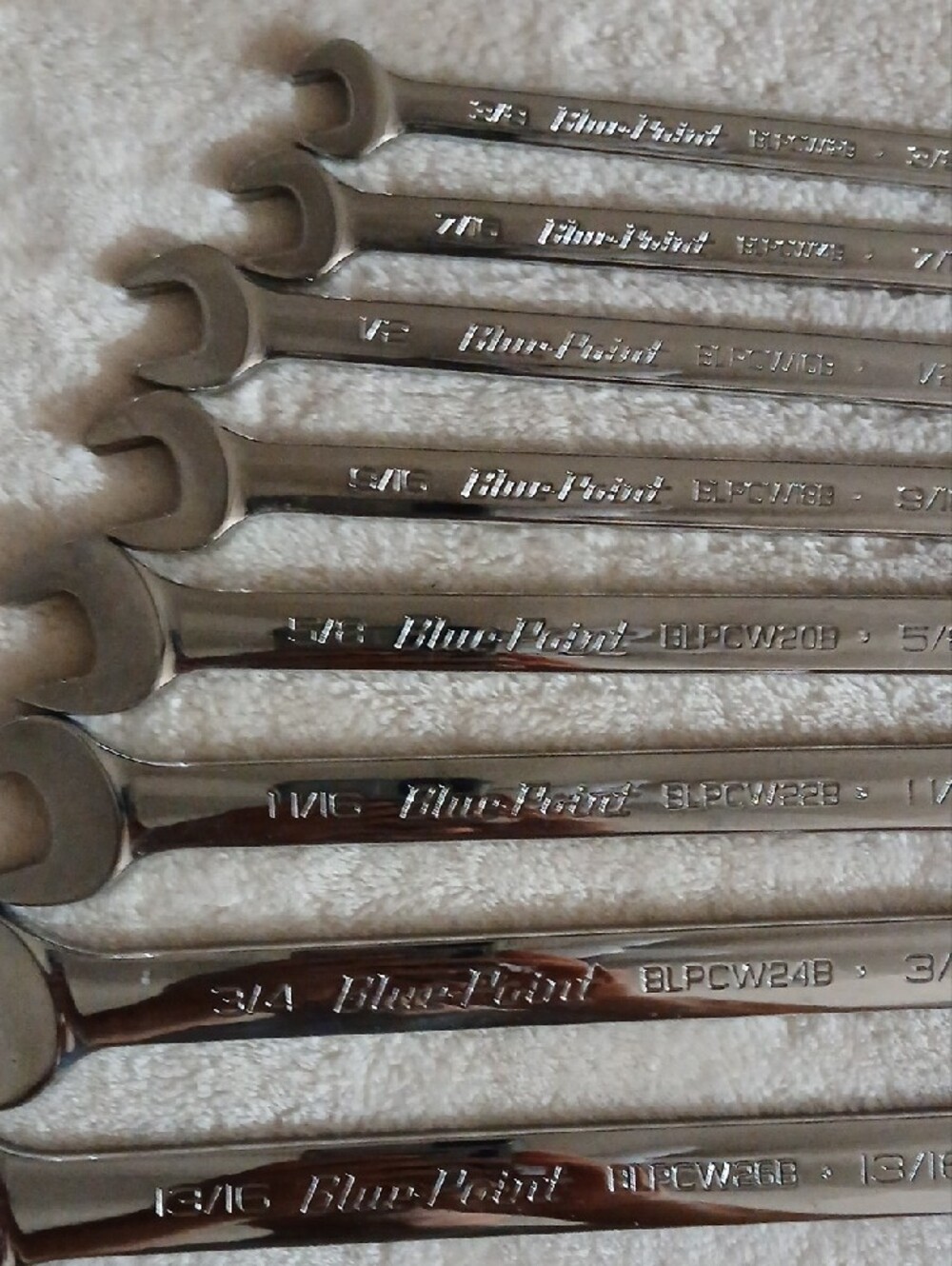 Blue-Point By Snap-On Chrome Combination Standard Wrench Set (3/8"to 1") - Picture 4 of 6